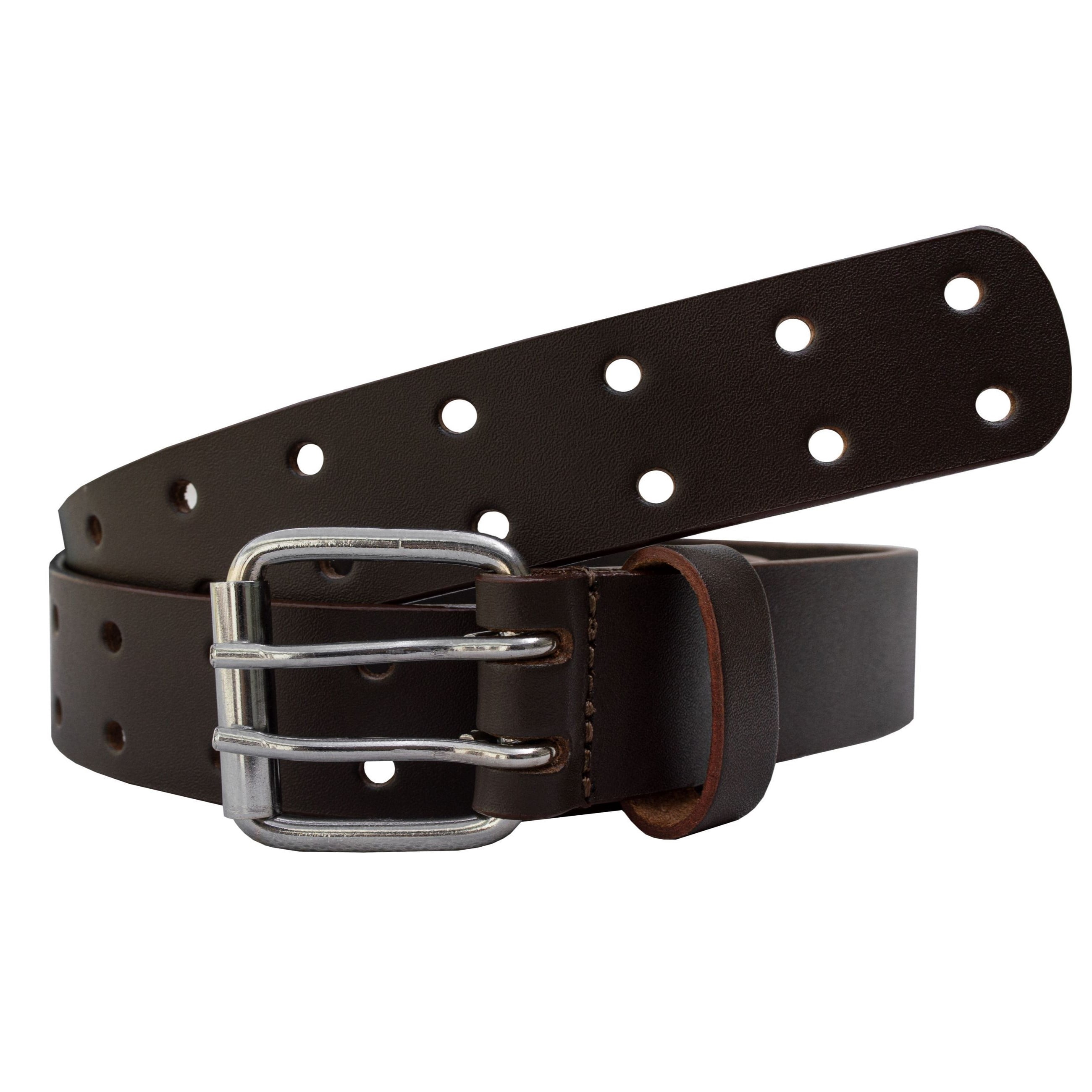 Dickies Men's Genuine Leather Work Belt, Two Hole Double Prong