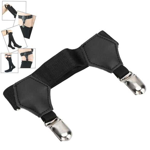 Clips Sock Suspenders, Non-Slip Sock Garters Adjustable Double Metal Buckle  for Sock