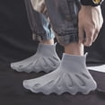 thumbnail image 3 of [Lightweight Slip-On Sneakers] Ultra-Sock Knit Men's Slip-On Sneakers | Breathable Lightweight Mid-Top Casual Walking Shoes with Pointed Toe, All-Season Comfort for Hiking, Running & Daily Wear, 3 of 9