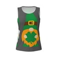thumbnail image 3 of Picia Spring St Patrick’S Day Irish Gnomes Pattern Women's Workout Tank Top,Breathable Activewear,Slim Fit Athletic Top,Versatile Workout Moisture-wicking top-, 3 of 9