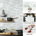 thumbnail image 4 of DEWOO 10 Sheets Peel and Stick Tile Backsplash, Stick on Wall Tiles, Self Adhesive Tile Sticker for Kitchen Backsplash and Bathroom(12"x12",White Marble), 4 of 13