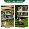 thumbnail image 4 of Chicken Nesting Box with Roll Out Egg Tray, Galvanized Steel Rustproof Laying Boxes for Hens, Chickens & Ducks, Ventilated & Easy-Clean Design, 4 of 7