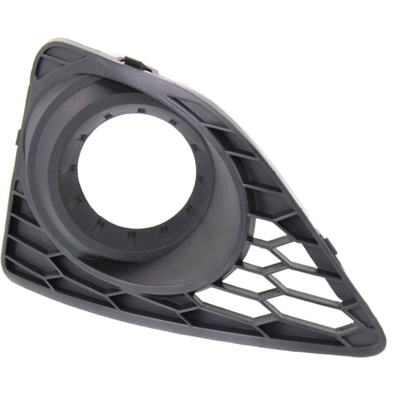 Fog Light Trim Compatible with 2010-2012 Ford Fusion Front, Left Driver Textured Black