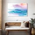 thumbnail image 3 of Elephant Stock Washed Sunset Wall Art - Horizontal Canvas Wall Art - Living Room Wall Decor - Abstract Canvas - Turquoise And White Decor By Aimee Del Valle - 45" x 30", 3 of 8