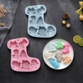 thumbnail image 4 of Jinsinto 2PCS Xmas Silicone Muffin Mold Set, Santa Claus Snowman Christmas Tree Bell Stocking, 4 of 5