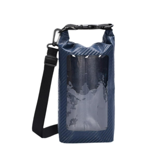 Bolsa seca impermeable para teléfono, 3 l, para exteriores, para kayak, con pantalla táctil Azul oscuro