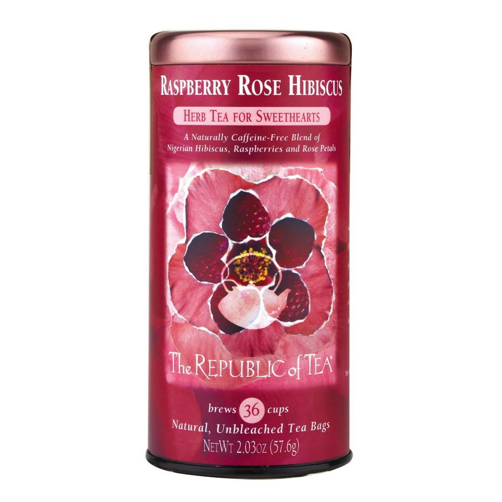 The Republic of Tea Raspberry Rose Hibiscus Tea Bags, 36 Ct. Walmart