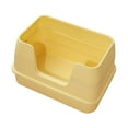 thumbnail image 1 of Inodoro para gatos con parte abierta, caja de arena para gatos plegable grande, orinal para gatitos de lado alto resistente, bandeja de arena , AMARILLO, 1 of 10