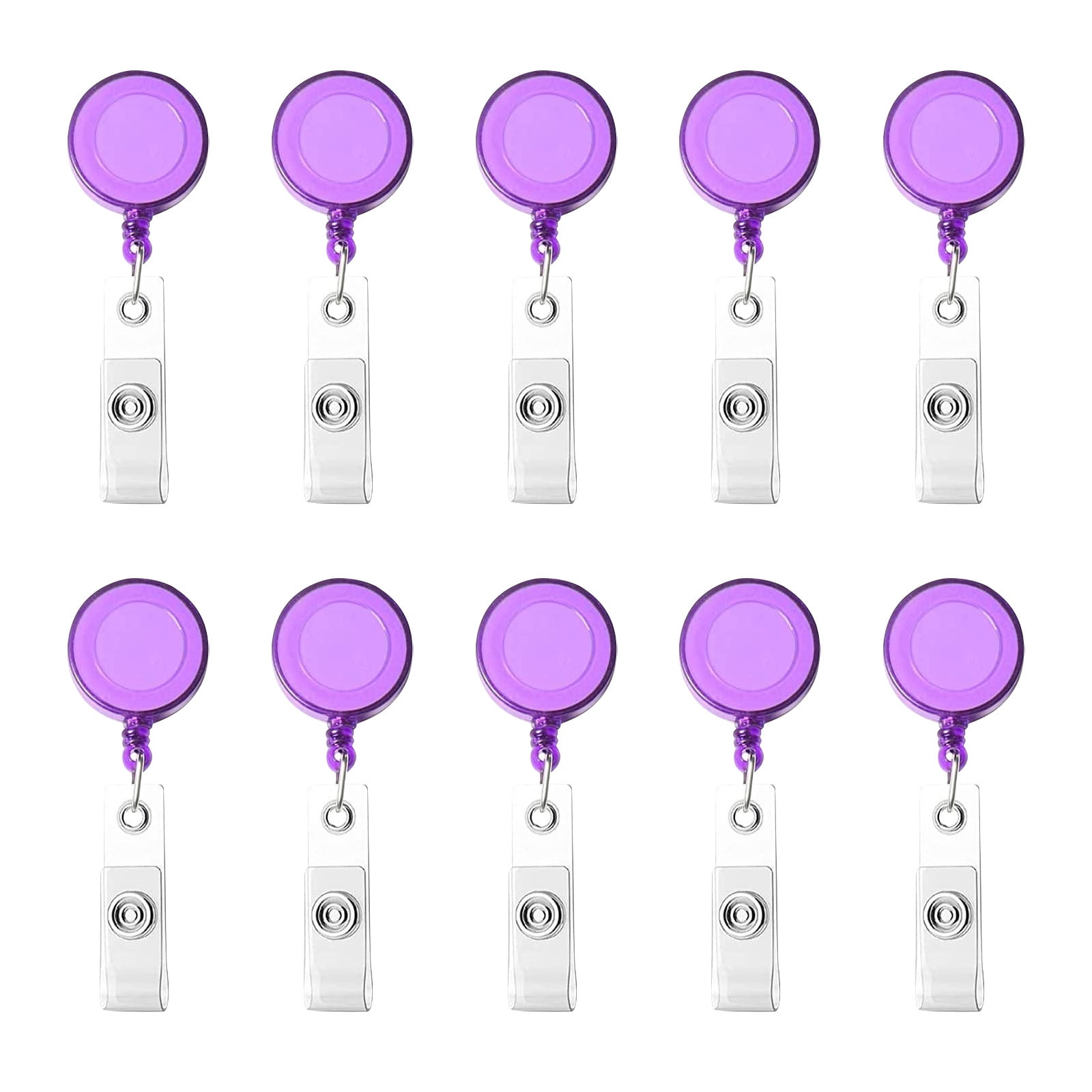 5 Packs 10PCS Retractable Badge Holder with Vaccination Card Clip for Nurses Teachers Security ID Card Holder Reel Spring Belt Clip Badge Reel for Work FAA Medical Staff Outdoor Sports Lovers