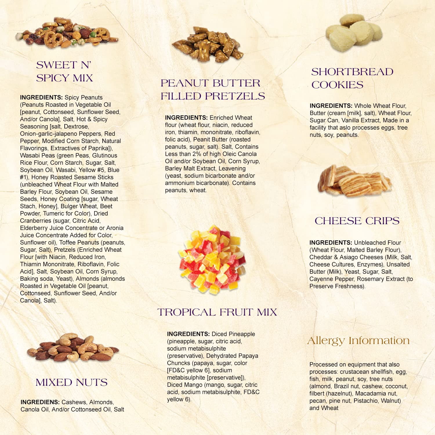 Purple Plum Housewarming Snack Box Care Package with Dried Fruit, Mixed Nuts & Cookies