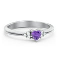 thumbnail image 1 of Bague en Forme de Cœur avec Accents d'Épaule - Améthyste (Février), 1 of 3