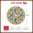 thumbnail image 4 of Balery Ocean Wave Sunflower Printed Christmas Tree Skirt , Merry Christmas Party Christmas Tree Decoration,Adjustable Tree Skirt-48", 4 of 8