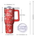 thumbnail image 2 of Red Christmas Snowman Pattern Tumbler with Handle and Lid,40oz Double Wall Vacuum Insulated Tumbler,Cups Gift for Women and Men, 2 of 7