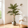 thumbnail image 2 of 5FT Golden Cane Palm Tree Artificial, Tropical Fake Plant for Indoor Outdoor Decor, UV Resistant Faux Palm Tree in Pot, 1pc/set, 2 of 5