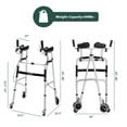 thumbnail image 2 of Gymax Folding Standard Walker Adjustable Rehabilitation Auxiliary Walking Frame, 2 of 10
