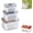 3Pcs, variant on Containers with Removable Colanders, Household Transparent Plastic Food Storage Box-Including Drain Basket, With Carrying Handle, Portable Breathable Multifunctional Basin for Pantry