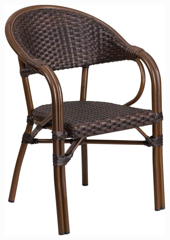 Restaurant Patio Chair in Brown