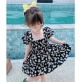 thumbnail image 2 of Mercatoo Little Girl Tutu Dress Ruffles Flower Girls Wedding Party Dresses Girls Bubble Sleeve Skirt Summer Princess Sundress, 2 of 4