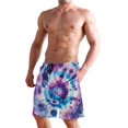 thumbnail image 2 of Dailycode Men's Quick Dry Swim Trunks Beach Shorts Casual Summer Board Shorts with Pockets, Tie-dye Art, 2 of 8