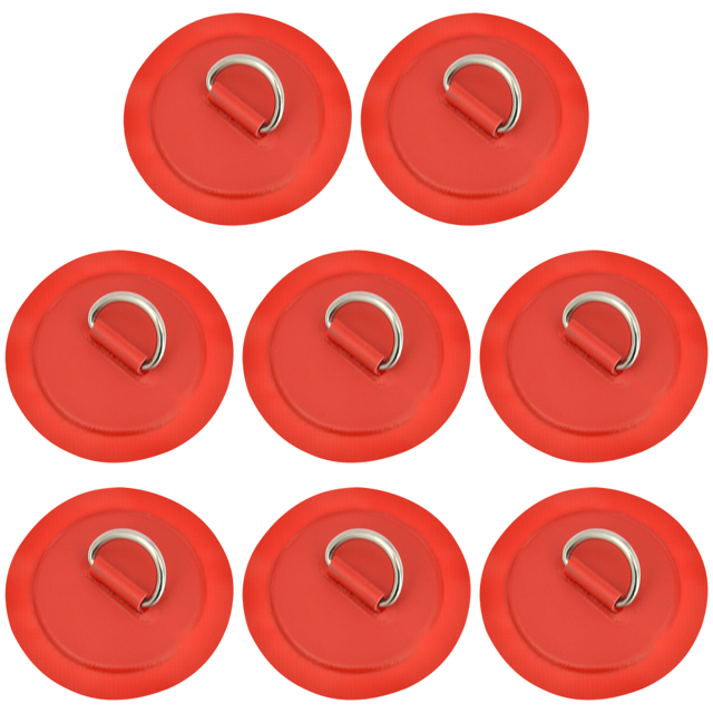 Parche Anillo en D 8 Cm PVC Con Forma Redonda para Paleta Tabla Surf () Rojo