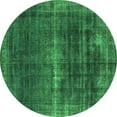 thumbnail image 1 of Ahgly Company Indoor Round Oriental Green Industrial Area Rugs, 3' Round, 1 of 4