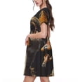thumbnail image 2 of Vsdgher Canard Moderne Amusant pour Femmes Été 2025 Décontracté Robes Midi Maxi Légères Manches Courtes Col Rond Robe de Plage, 2 of 6