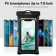 thumbnail image 5 of Funda impermeable para teléfono CACOE, flotante, universal, paquete de 2, 5 of 7