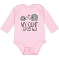 thumbnail image 3 of Inktastic My Aunt Loves Me Boys or Girls Long Sleeve Baby Bodysuit, 3 of 5