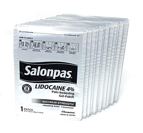 Salonpas LIDOCAINE Pain Relieving Maximum Strength Gel 15Patch