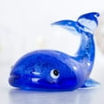 thumbnail image 2 of H&D Blue Whale Sculpture Glass Whale Figurine Hand Blown Sea Animal Ornament, 2 of 7