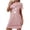 Pink, variant on HomeGardon Women's Sleepwear Nightgowns for Women,Fashion Print Medium Length Dress Oversized Short Nightgown Fashion Chest Print Short Sleeve Nightdress,S-XXL