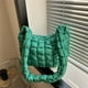 thumbnail image 2 of Bolso bandolera de un solo hombro para mujer, de algodón arrugado, de moda, nuevo estilo de invierno 2025, con hilo bordado, de gran capacidad, sencillo e informal., 2 of 5