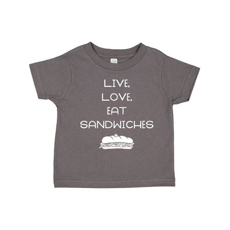

Inktastic Live Love Sandwiches Gift Toddler Boy or Toddler Girl T-Shirt