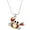 Necklace, variant on Crab Pendant Necklace or Earring Cubic Zirconia Rhodium Plated 17 Inch Snake Chain E0165