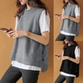 thumbnail image 3 of shoper Sleeveless Sweater Tops for Women, Round Neck Pullover Ribbed Knit Sweater Vest Top Outwear Fall Clothes 2025 Fasion, 3 of 7