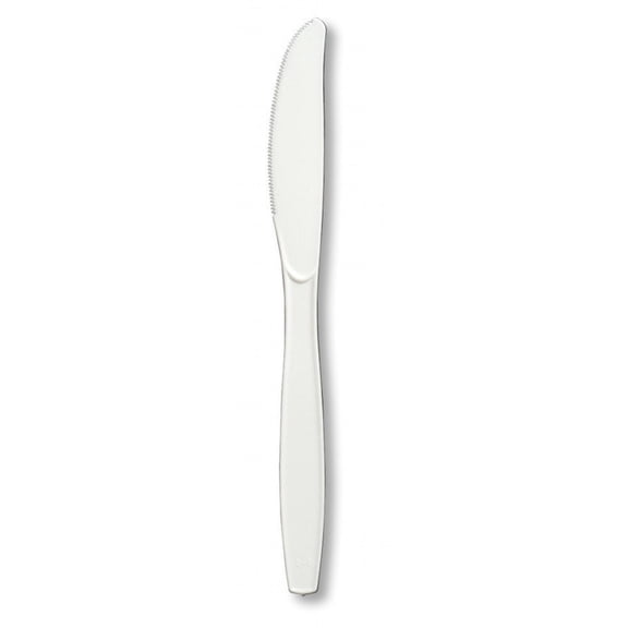 Creative Converting Touch of Color Premium 24 Count Plastic Knives, White