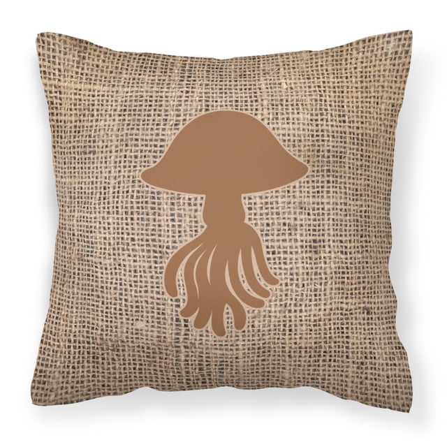 "Caroline's Treasures BB1089-BL-BN-PW1818 Almohada decorativa marrón y arpillera de medusa, 18" x 18 ", multicolor" Caroline's Treasures BB1089-BL-BN-PW1818