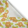 thumbnail image 4 of Ambesonne Orange Valance Pack of 2, Girls Doodle Floral, 54"X12", Apple Green Orange, 4 of 5