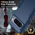 thumbnail image 3 of KOMI for Google Pixel 8 Pro Case, Dual Layer Shockproof Rugged Pixel 8 Pro Case [15FT Military][Heavy Duty Protection] Google Pixel 8 Pro Phone Case [Raised Edges Protect Camera & Screen] (Blue), 3 of 5