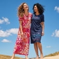 thumbnail image 4 of Dreams & Co. Plus Size V-Neck Short Sleeve Maxi Lounger, 4 of 6