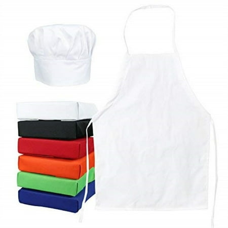 0 White Tub Apron - Odelia ObviousChef Kids - Child's Chef Hat Apron Set, Kid's Size, Childrens Kitchen Cooking and Baking Wear Kit for Those Che