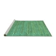 thumbnail image 2 of Ahgly Company Machine Washable Indoor Round Abstract Turquoise Blue Modern Area Rugs, 3' Round, 2 of 4