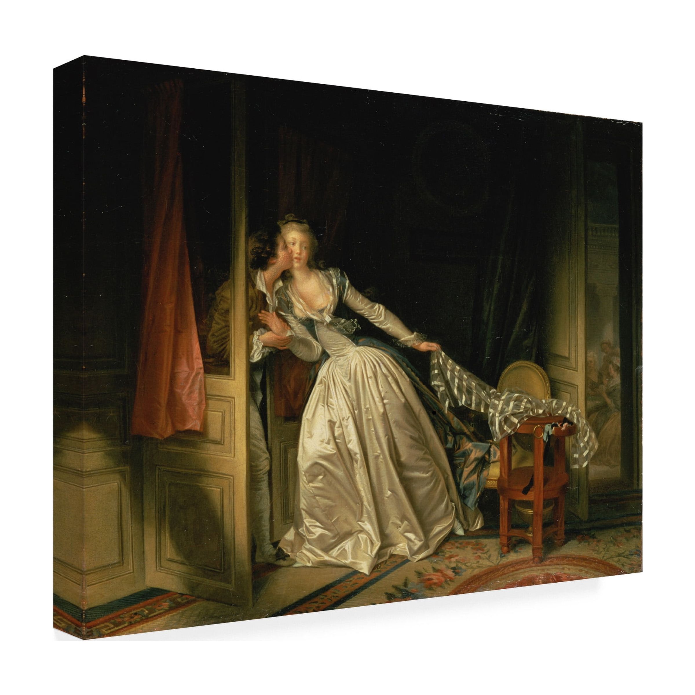 Trademark Fine Art Fragonard The Stolen Kiss Canvas Wall Art - 24x32