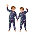 thumbnail image 6 of Family Halloween Pajama Set Long Sleeve Crew Neck, Soft Halloween Family Pajamas with Neon Green Ghost Pumpkin Print, Glow Matching Halloween Pajamas Sleepwear, 6 of 6