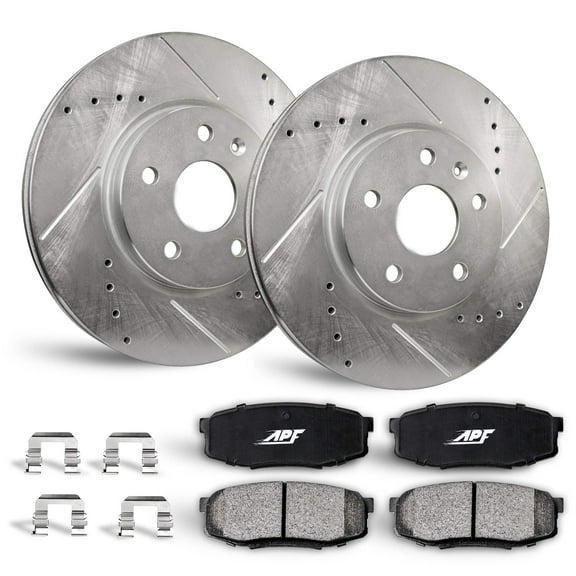 APF Front Brake Kit Rotors and Pads for Nissan Sentra 2019-2019