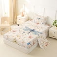 thumbnail image 2 of Erosebridal Blue Dragonfly Twin Sheet Sets,Vintage Floral Bedding For Girls Women 3 Pieces, 2 of 6