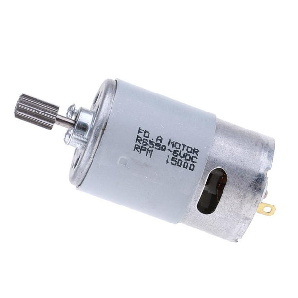 La caja de cambios del motor del coche eléctrico de CC 12V 6V de alta 6V 550 10 8.5mm Zulema Piezas de la caja de cambios