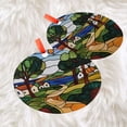 thumbnail image 3 of Abstract Village Suncatcher Ornament Window Hanging Home Decor Garden Halloween Christmas Wedding Housewarming Gifts, 2025, Holiday 2025, Festive Home Accent, Memorable, 3 of 5