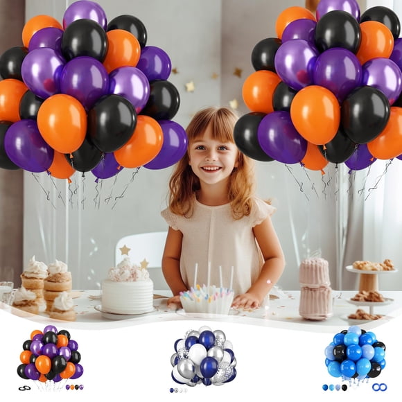 Set de 30 Globos Multicolor | Artículos para Fiestas, Cumpleaños y Bodas | Inflables con Helio | Fáciles de Inflar | Resistentes y Seguros para Niños