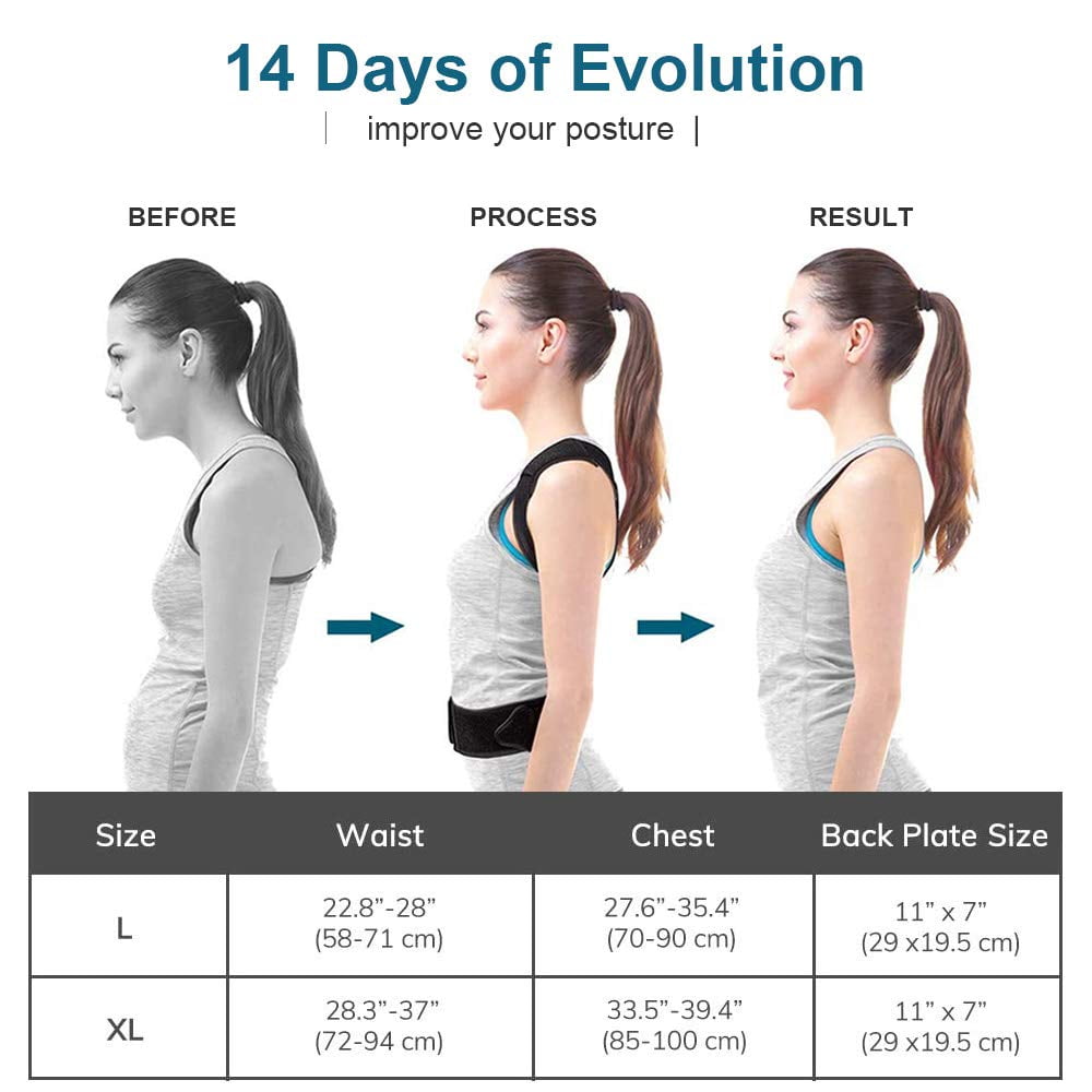 Back Straightener Posture Corrector for Women & Men -Adjustable Lumbar & Back Brace